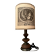 Vintage table lamp with pattern.