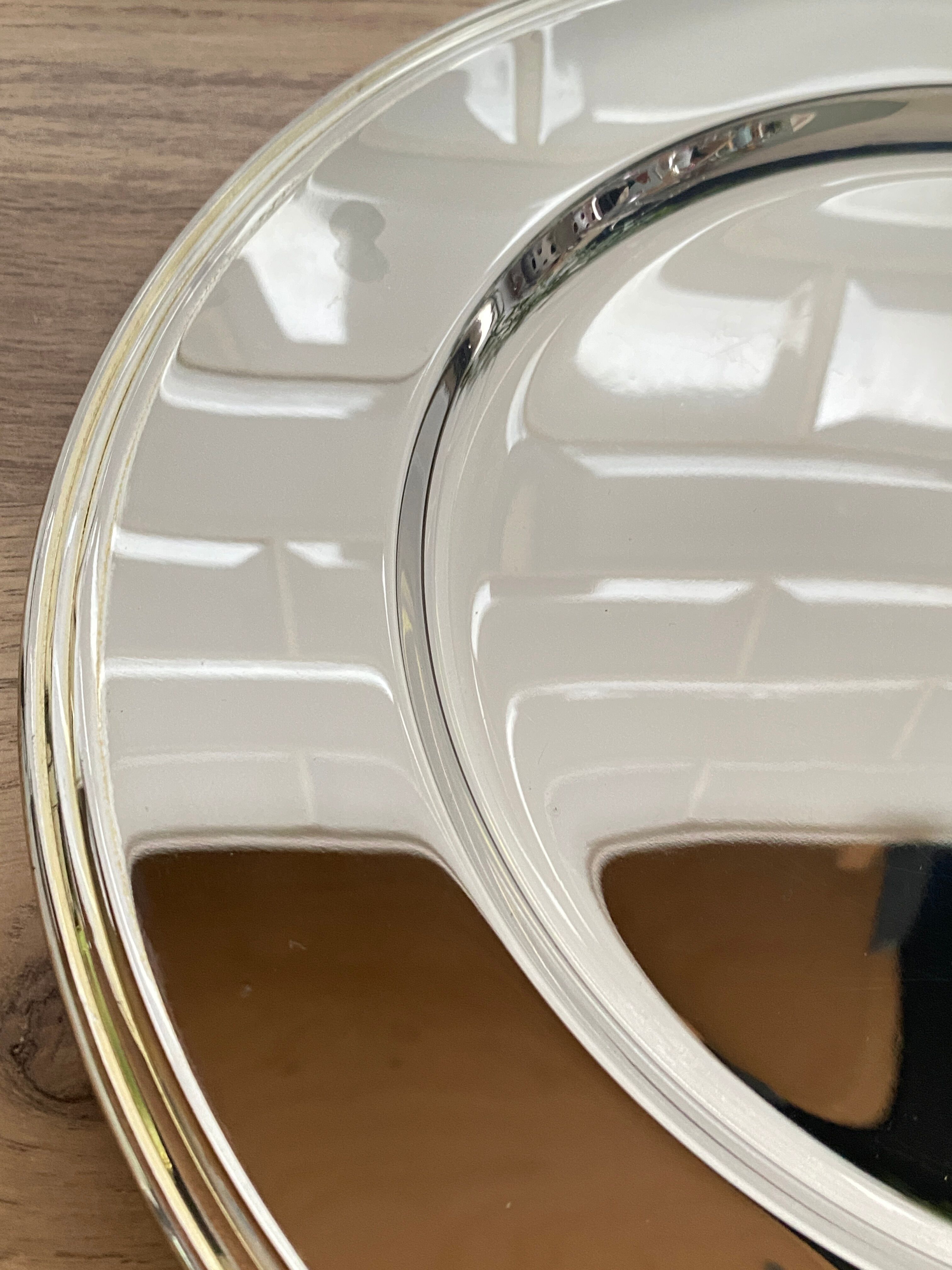 Pair of silver metal subplates