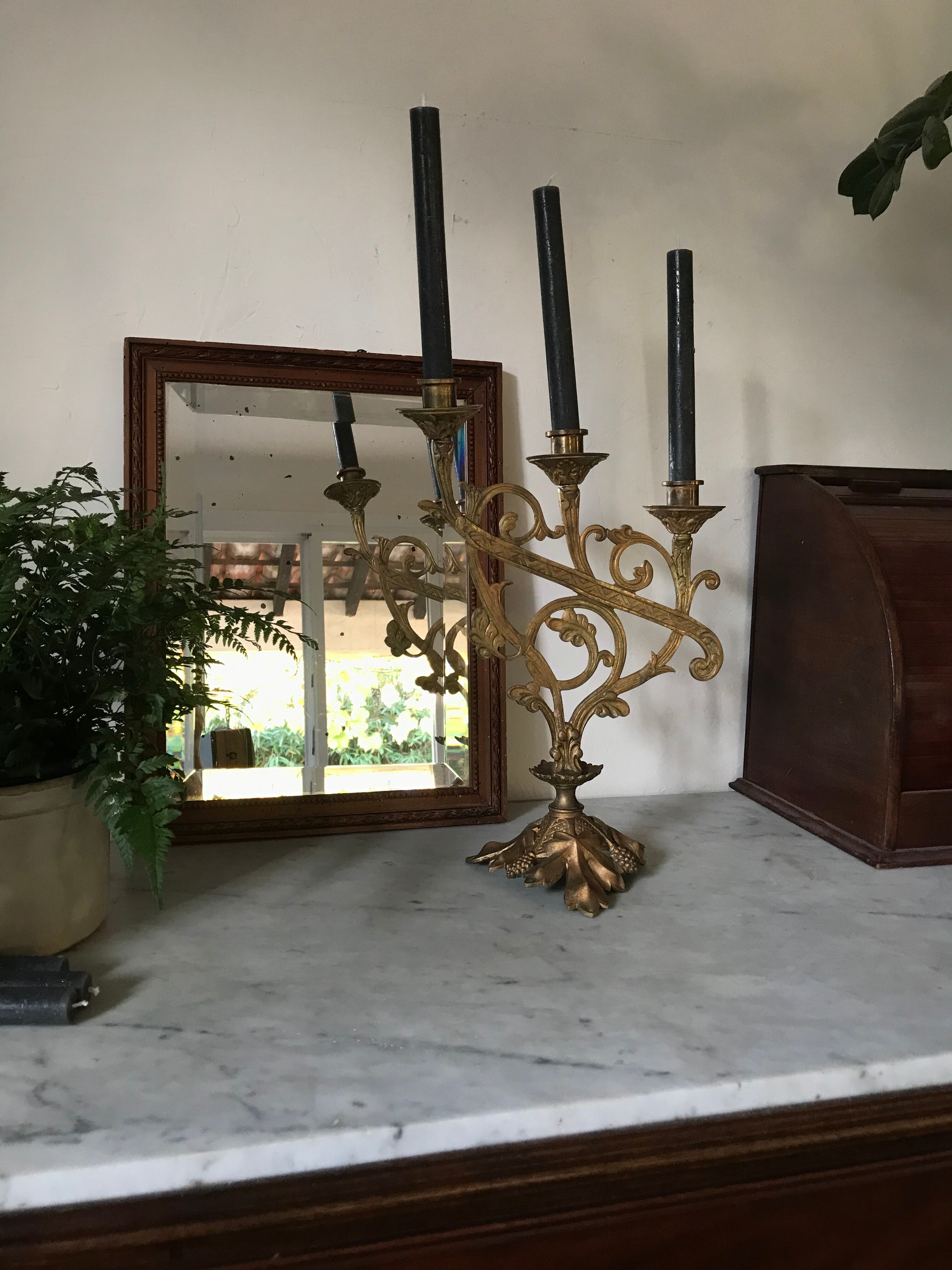 Old golden candlestick