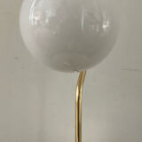 Vintage lamp from the 70s in brass and opaline