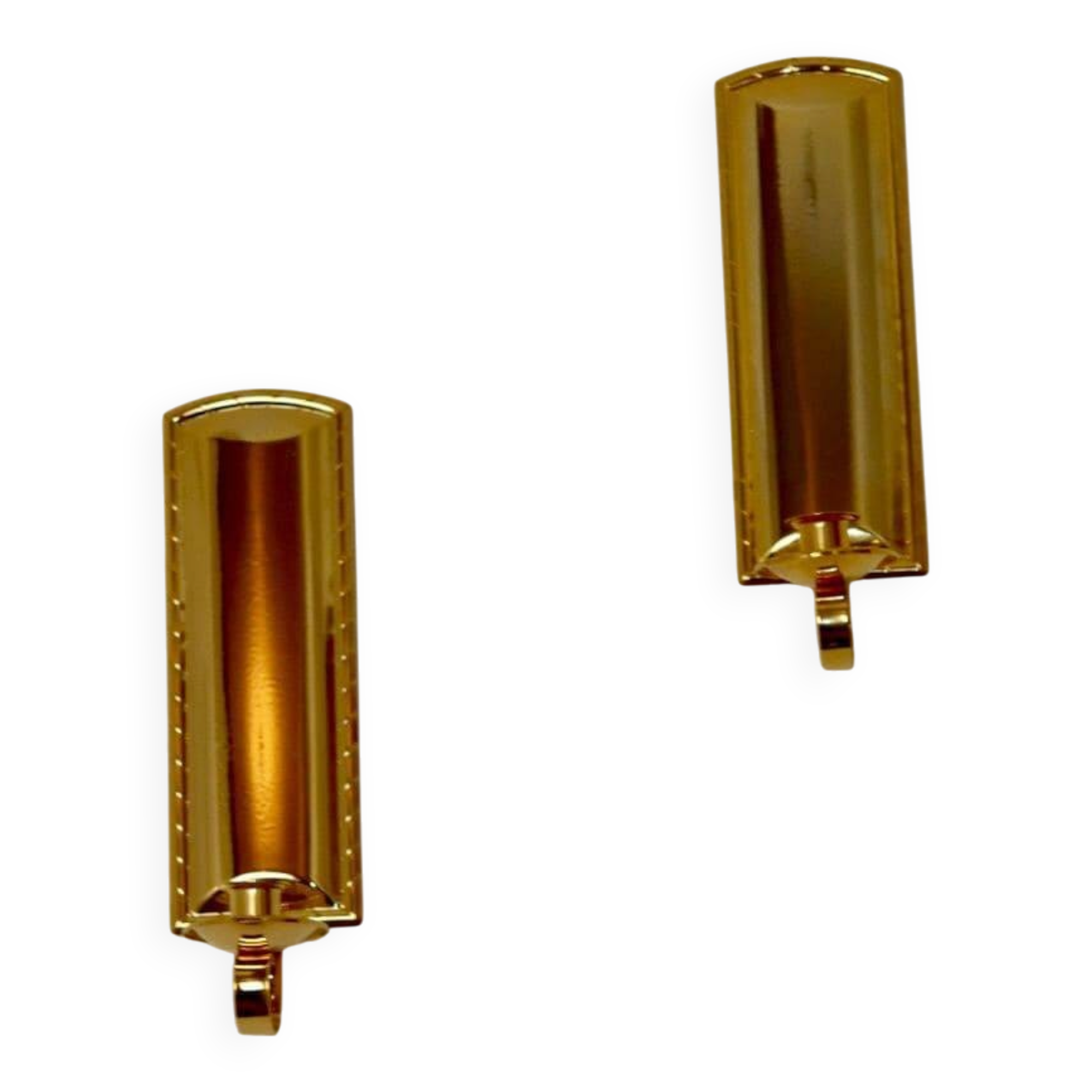 Pair Of Mid Century Style 24K Swedish Brass Sconces by Scandia