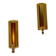 Pair Of Mid Century Style 24K Swedish Brass Sconces by Scandia