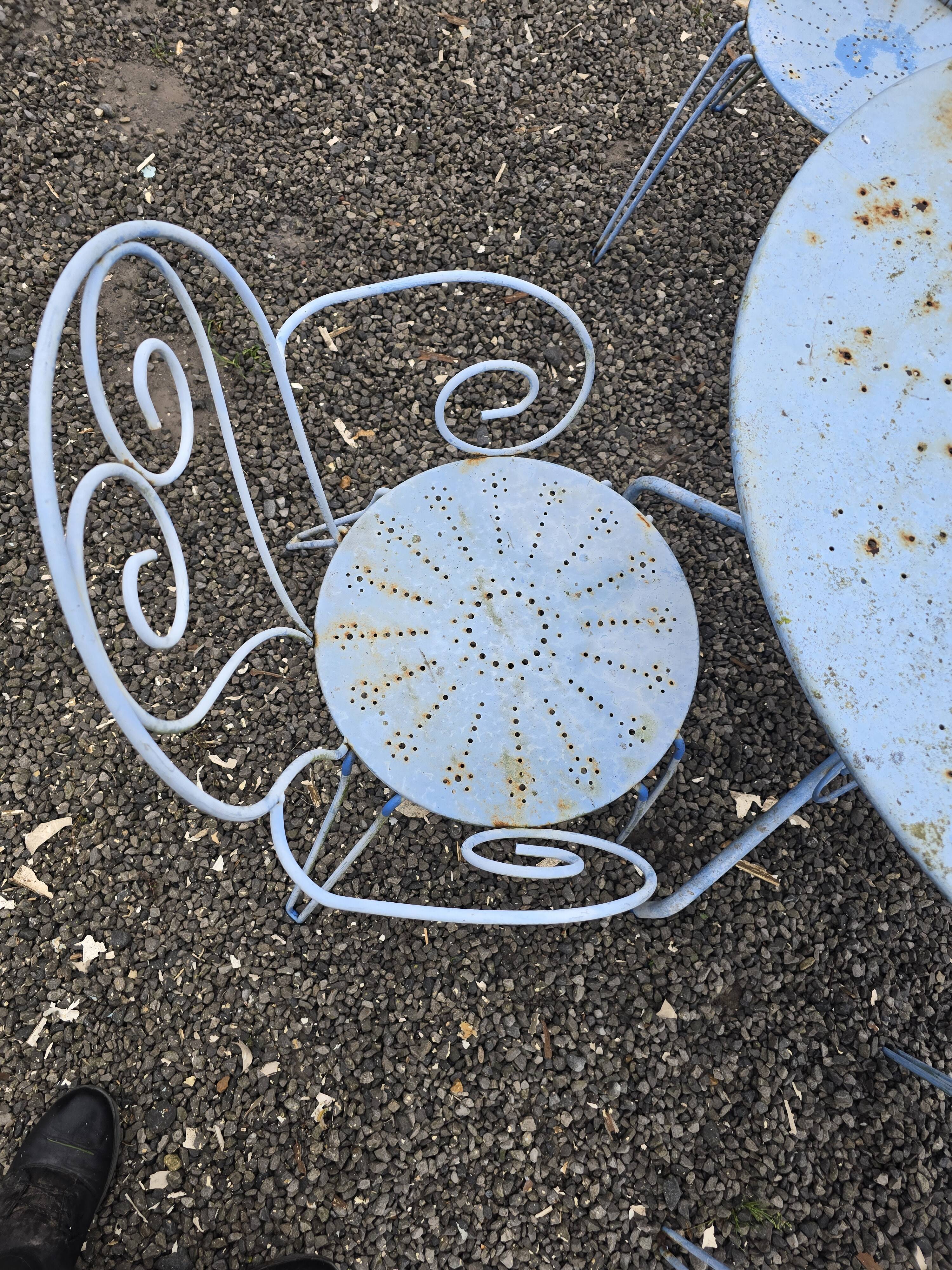 Wrought iron garden furniture