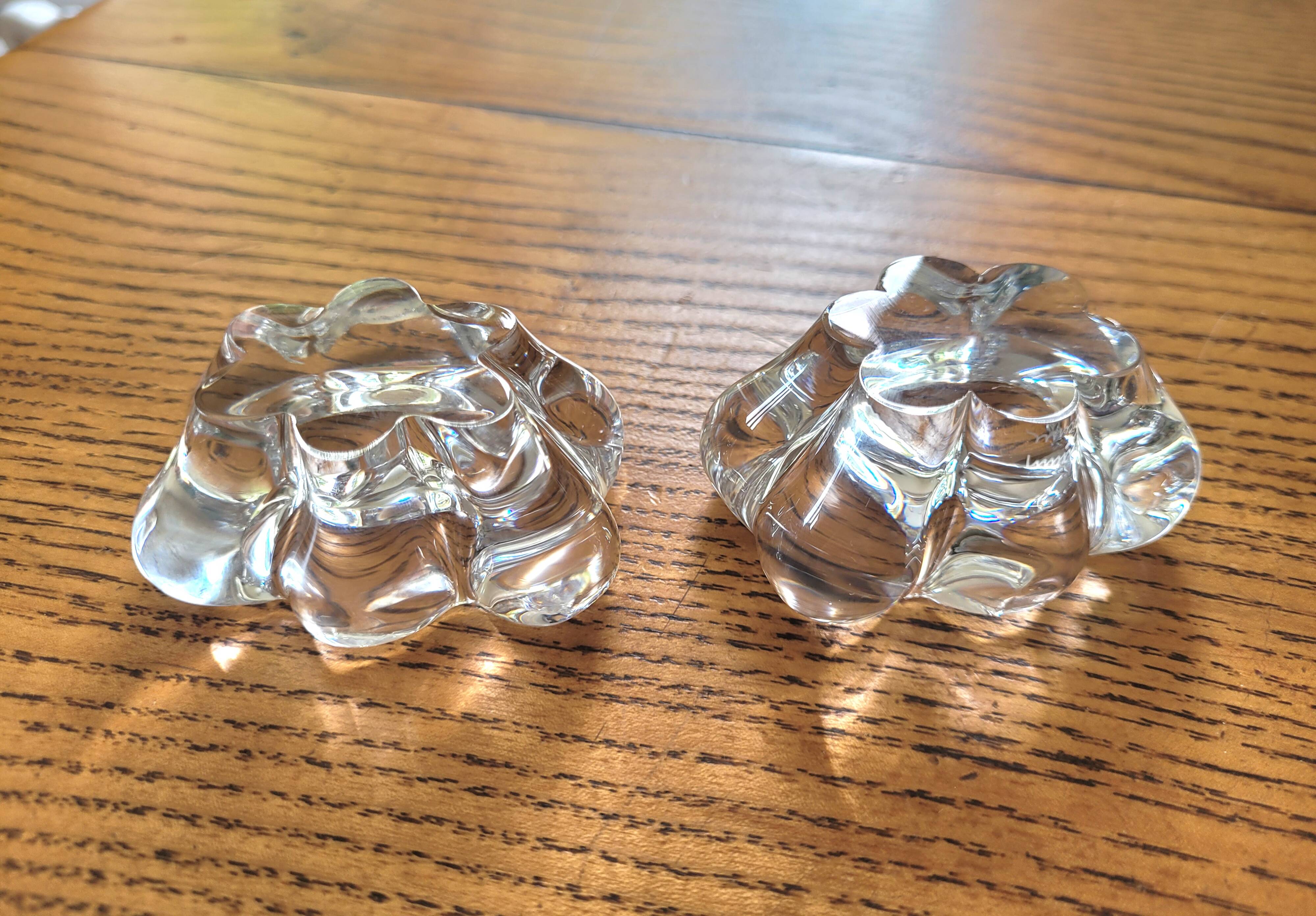Daum France crystal salt and pepper shakers