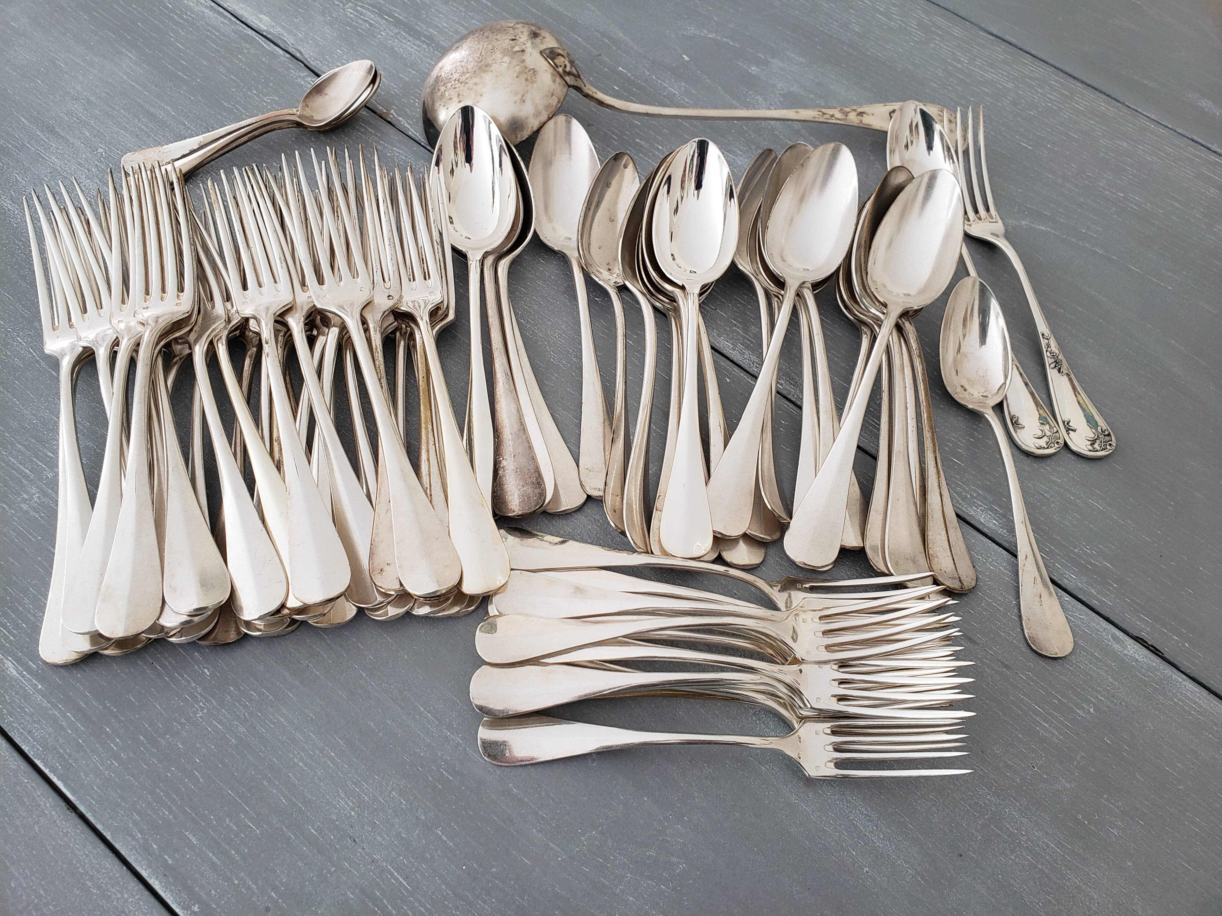 set of silver-plated cutlery