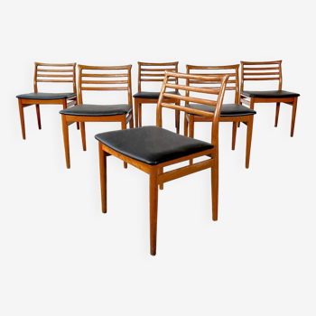 Suite of 6 chairs by Erling Torvits, 1960