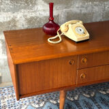 Scandinavian low sideboard in teak, 1970.