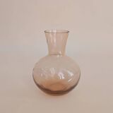 Pink glass carafe
