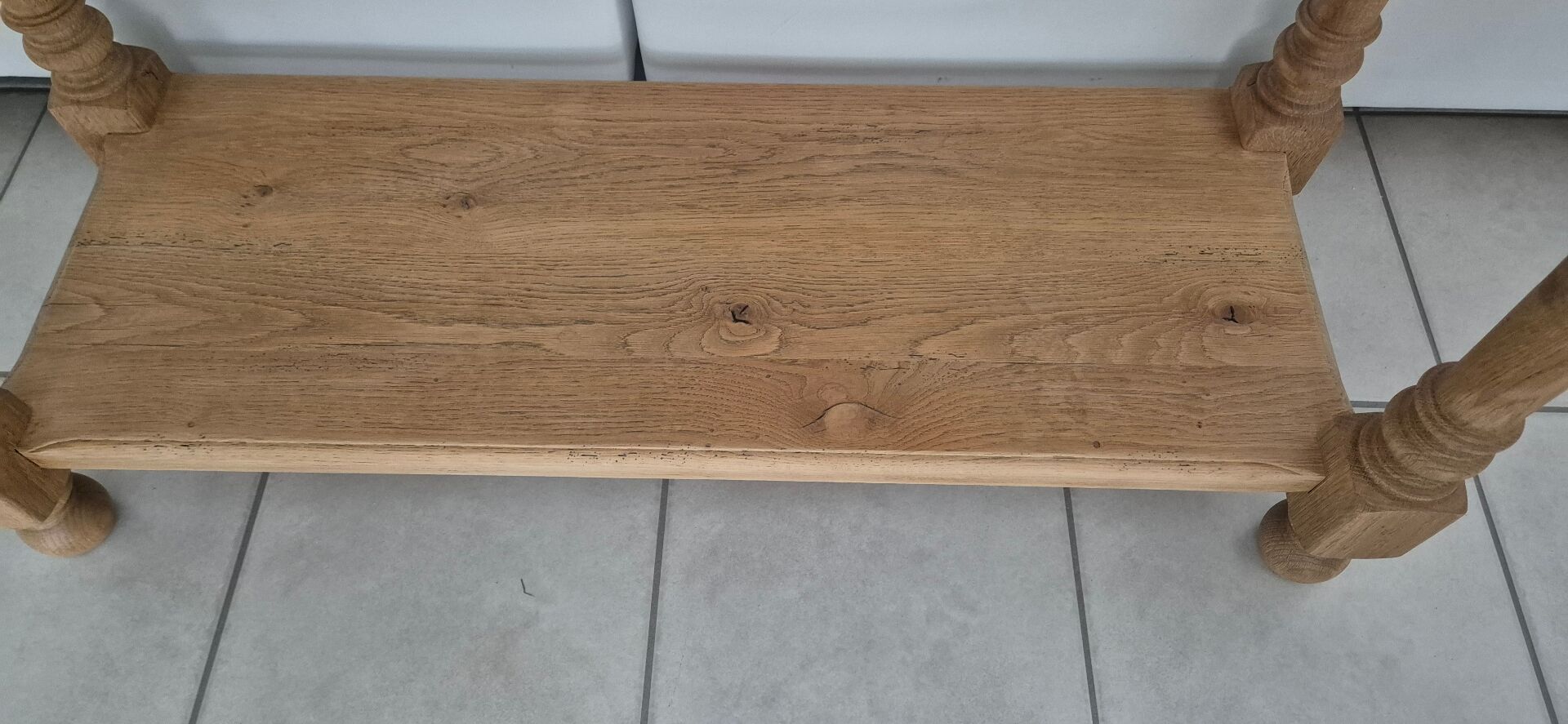 Old console in solid oak
