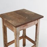 Industrial console table with patinated colorful paint, Belgium ca. 1950