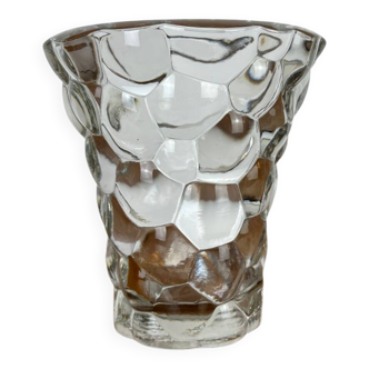 Pierre D'Avesn honeycomb vase Art Deco signed