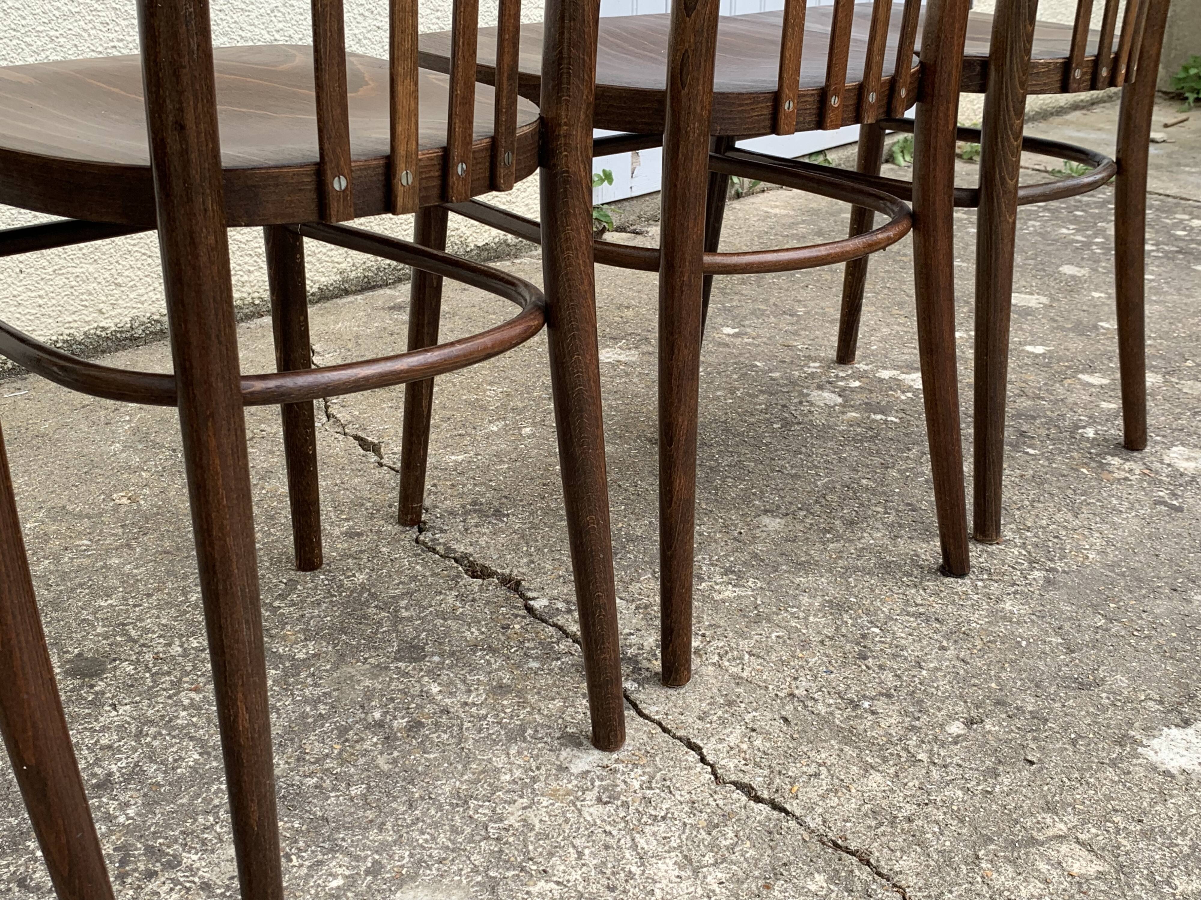 Bistro chairs 1950 made in Czechoslovakia