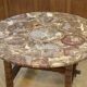 Table en palissandre et bois pétrifié 1960’s