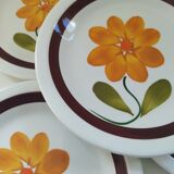 6 plates in vintage Italian earthenware 1970