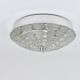 Peill & Putzer Large Round Op Art Glass Sconce, Wall Lamp, Flush Mount, Germany, 1970s