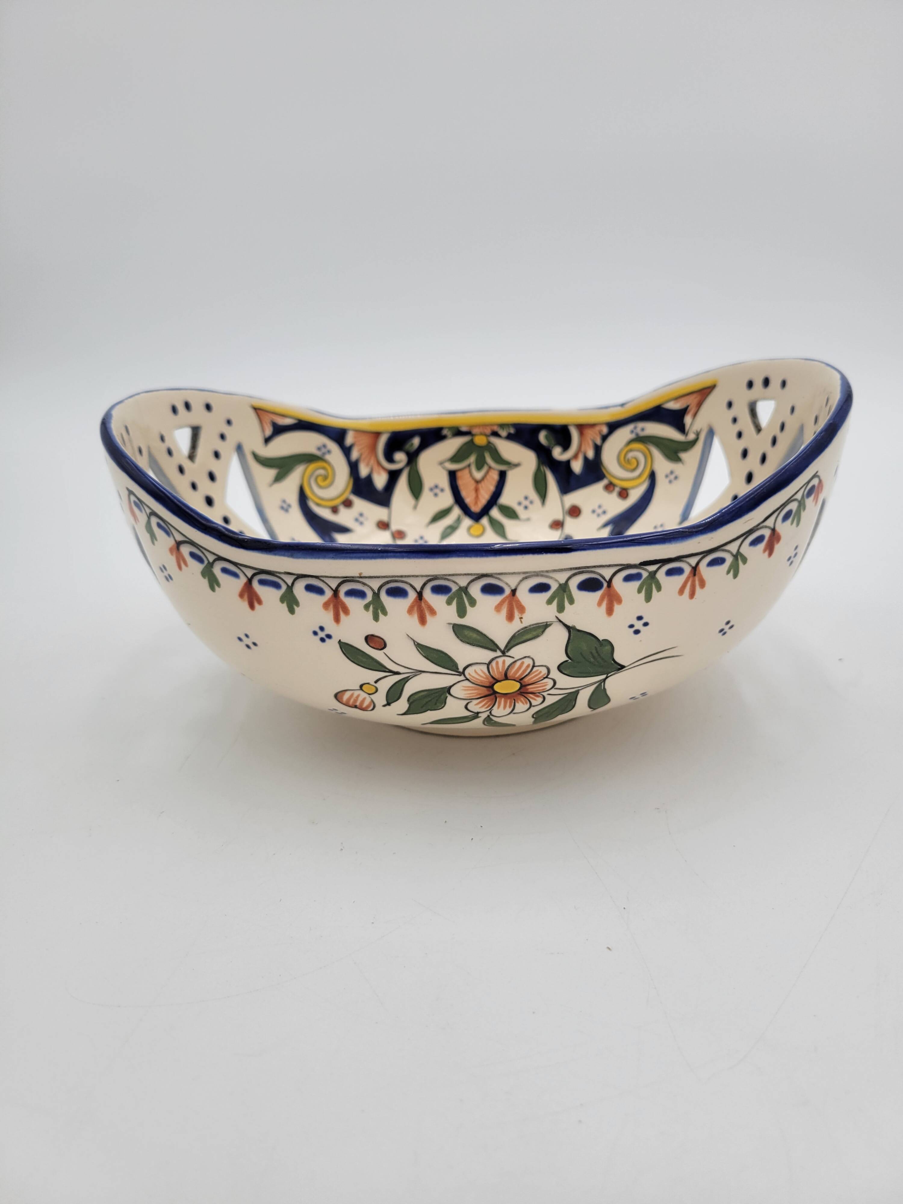 Pierced cup in Rouen earthenware