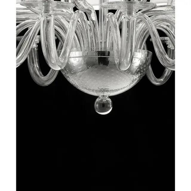 Transparent Murano Glass Chandelier by Simoeng for Simoeng