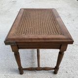 Rectangular cane piano stool