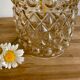 Baladeuse tulipe vintage en verre ambré