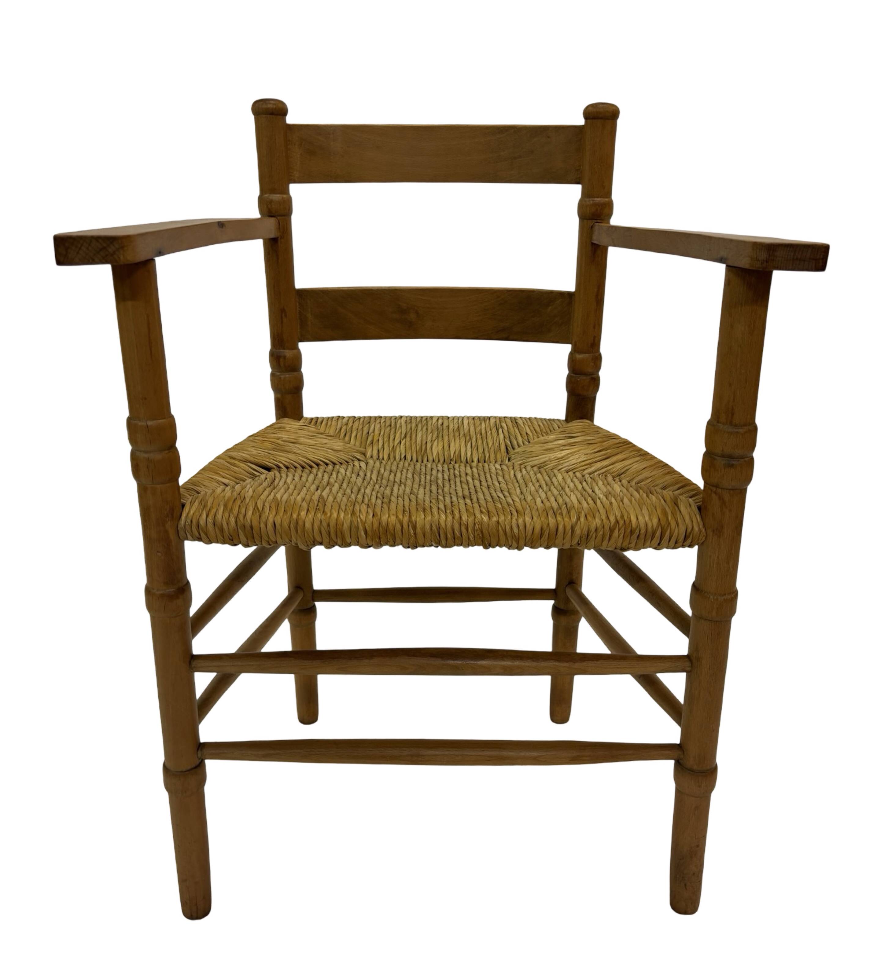 Art Deco chair minimalist oak wicker minimalist design