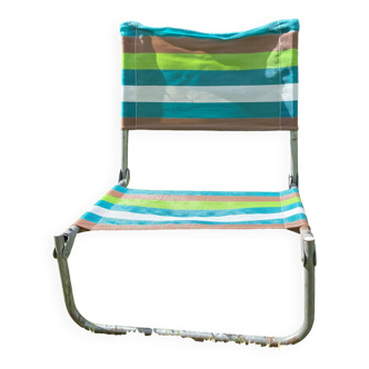 Folding beach chair, camping 70s