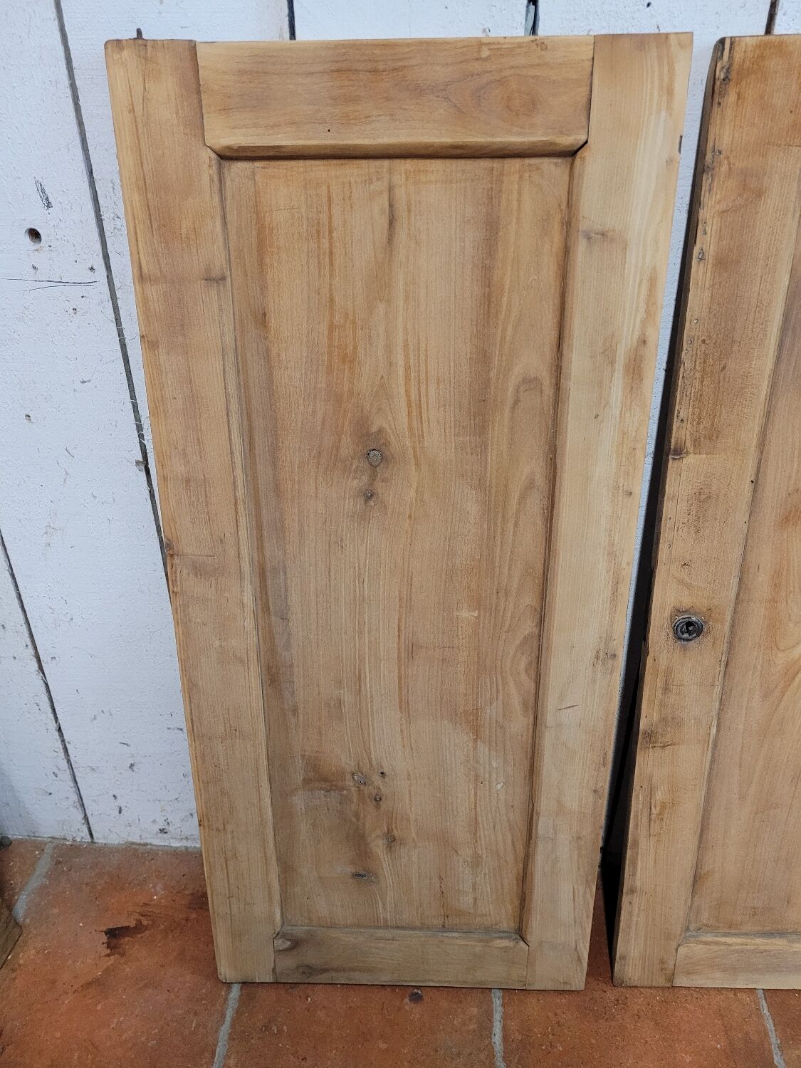 Paire de portes ancienne en merisier