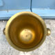 French Brass Cloisonné Style Champagne Bucket with Hand-Painted Fruit