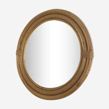 Miroir rotin 38cm