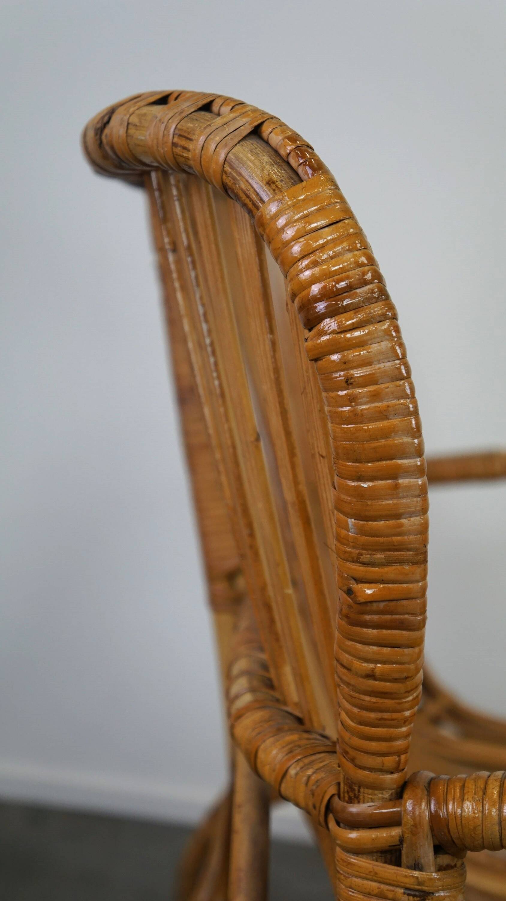 Vintage rattan Belse 8, Dutch Design, 1950, 2-seater sofa