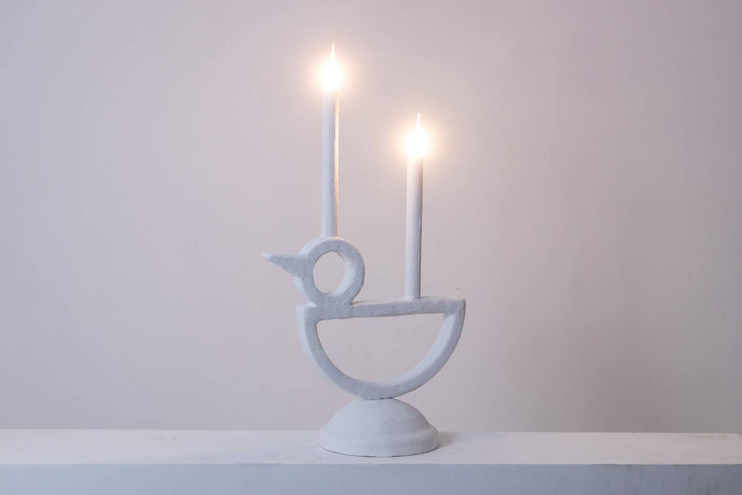 “Cui-cui” plaster lamp. Work of a French artist in small series.