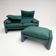 Maralunga sofa with footstool by Vico Magistretti for Cassina, 1970s