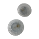 Pair of vintage round glass wall lamps