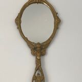 Bronze hand face of the middle XXe decor d'angelot