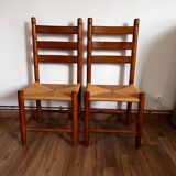 Paire de chaises bois