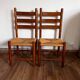 Paire de chaises bois