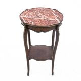 Table with a marble top, France, around 1880.
