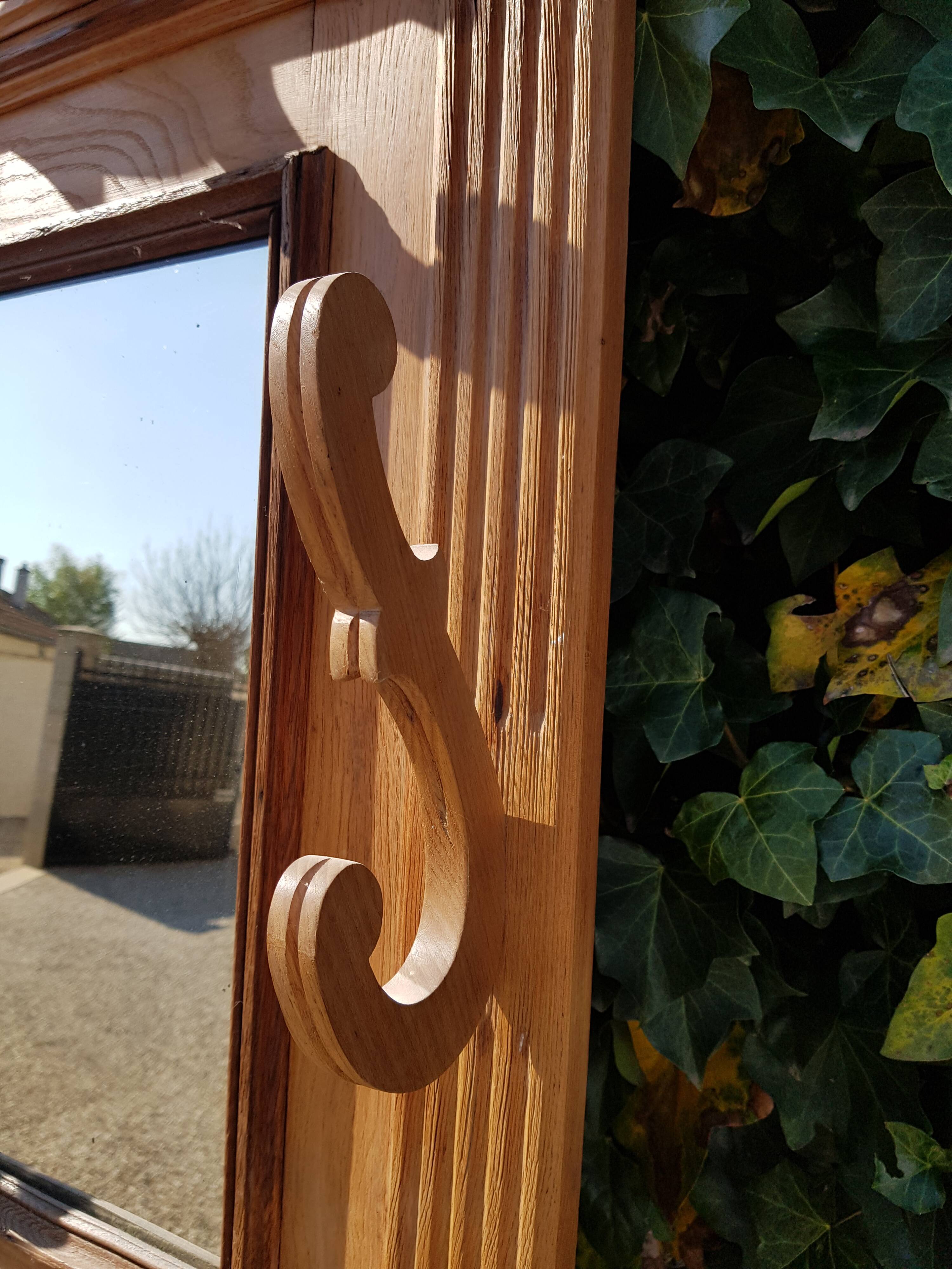 Old solid oak coat holder