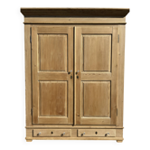 Large antique pine wardrobe