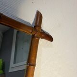Old bamboo-style wooden mirror from the 50s