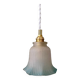 Baladeuse tulipe vintage en verre dépoli blanc et bleu