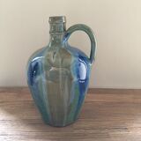 Glazed sandistle pitcher degraded in beige green blue