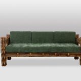 3-seater sofa or wall bench, “Kapla” model. 1960s.