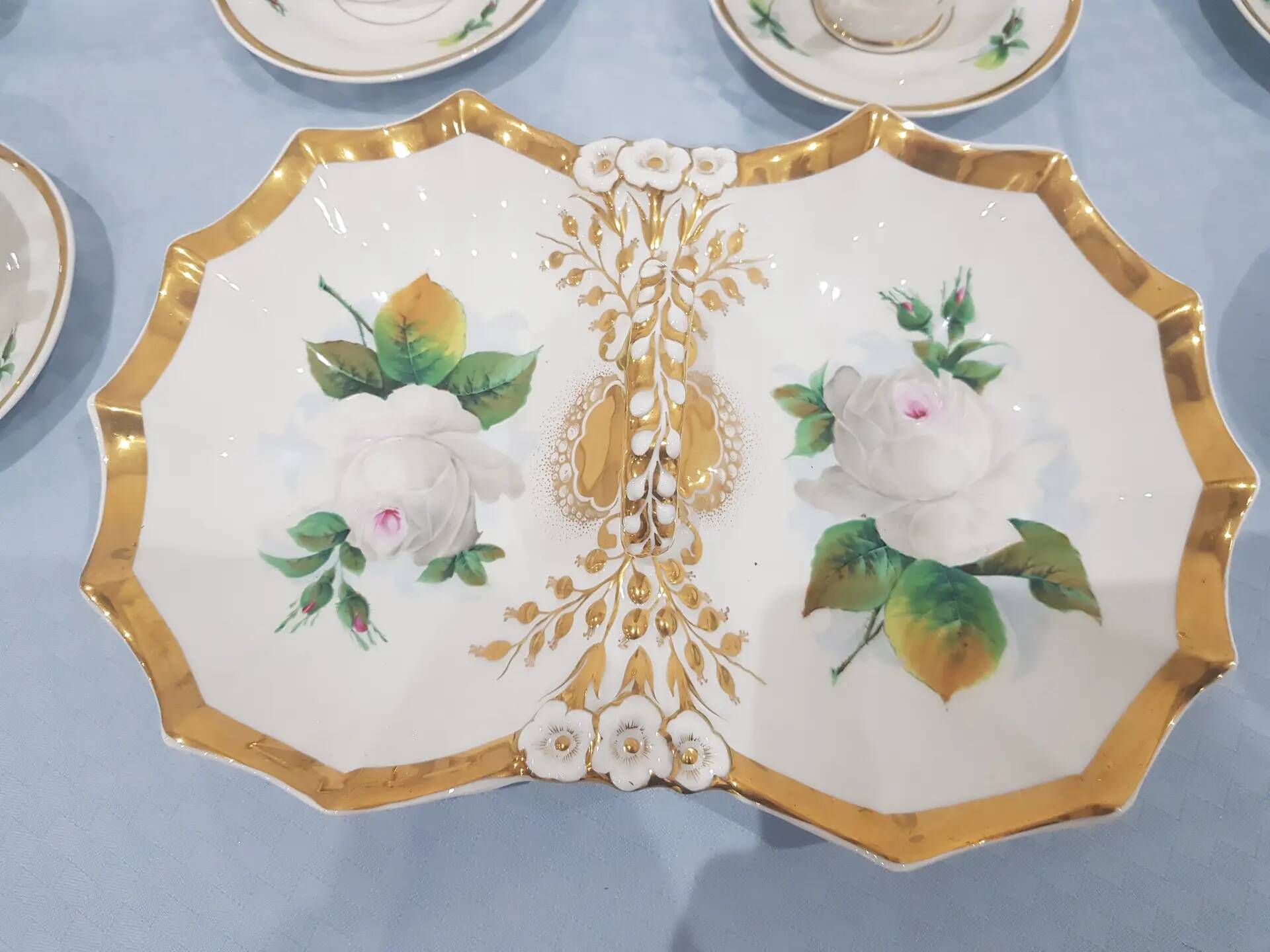 Coffee service set, white porcelain with gilding, KPM, Germany, 19th centur