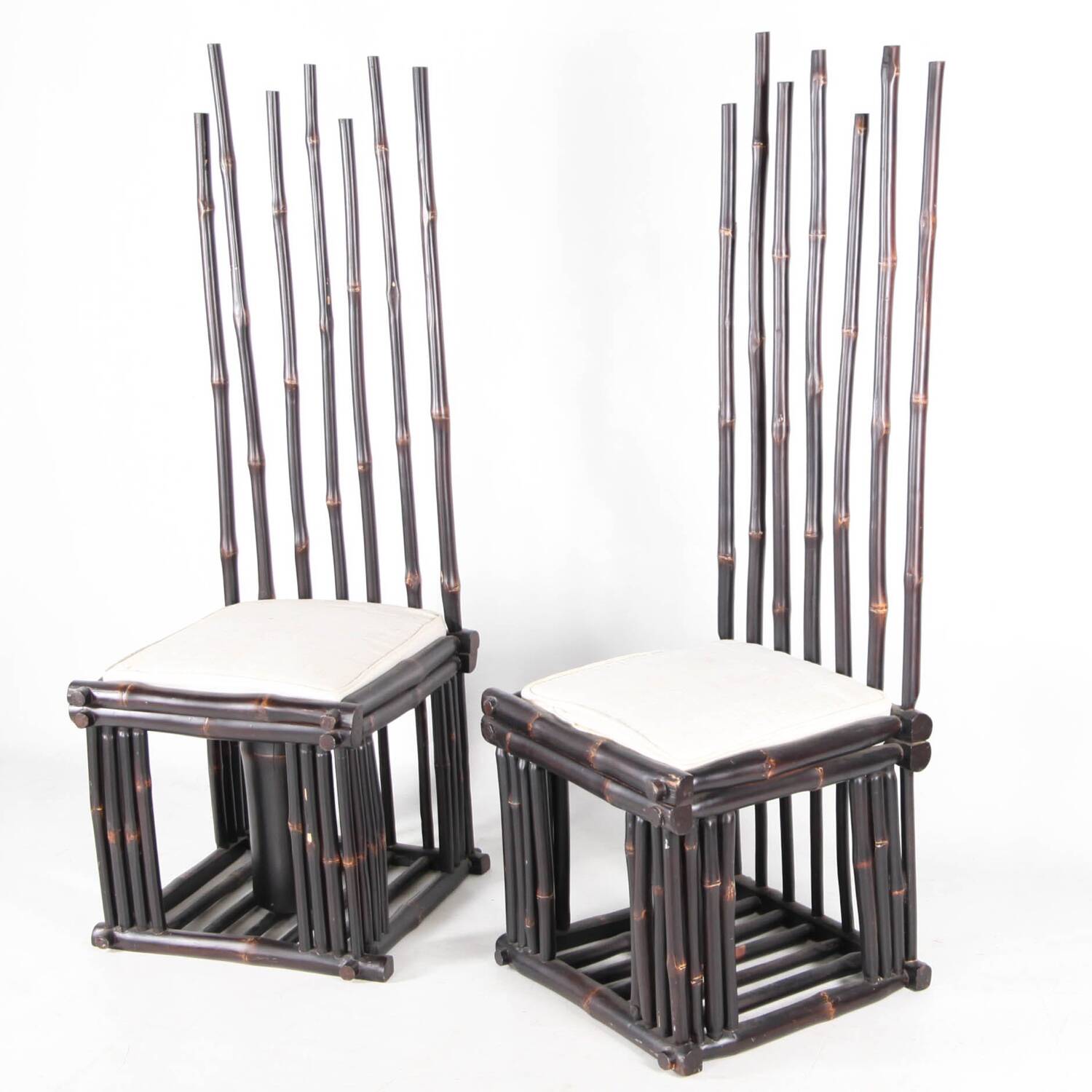 Pair of bamboo chairs