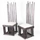 Pair of bamboo chairs