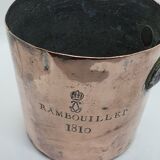 Casserole en cuivre du château de Rambouillet 1810