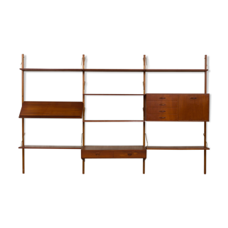 Hansen and Guldborg teak wall unit with a desk