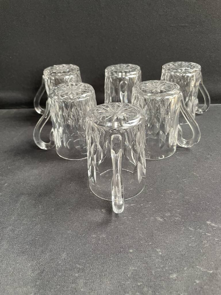 6 old Baccarat cups size 6406