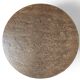 Round brutalis coffee table with brass / copper top / 1960s