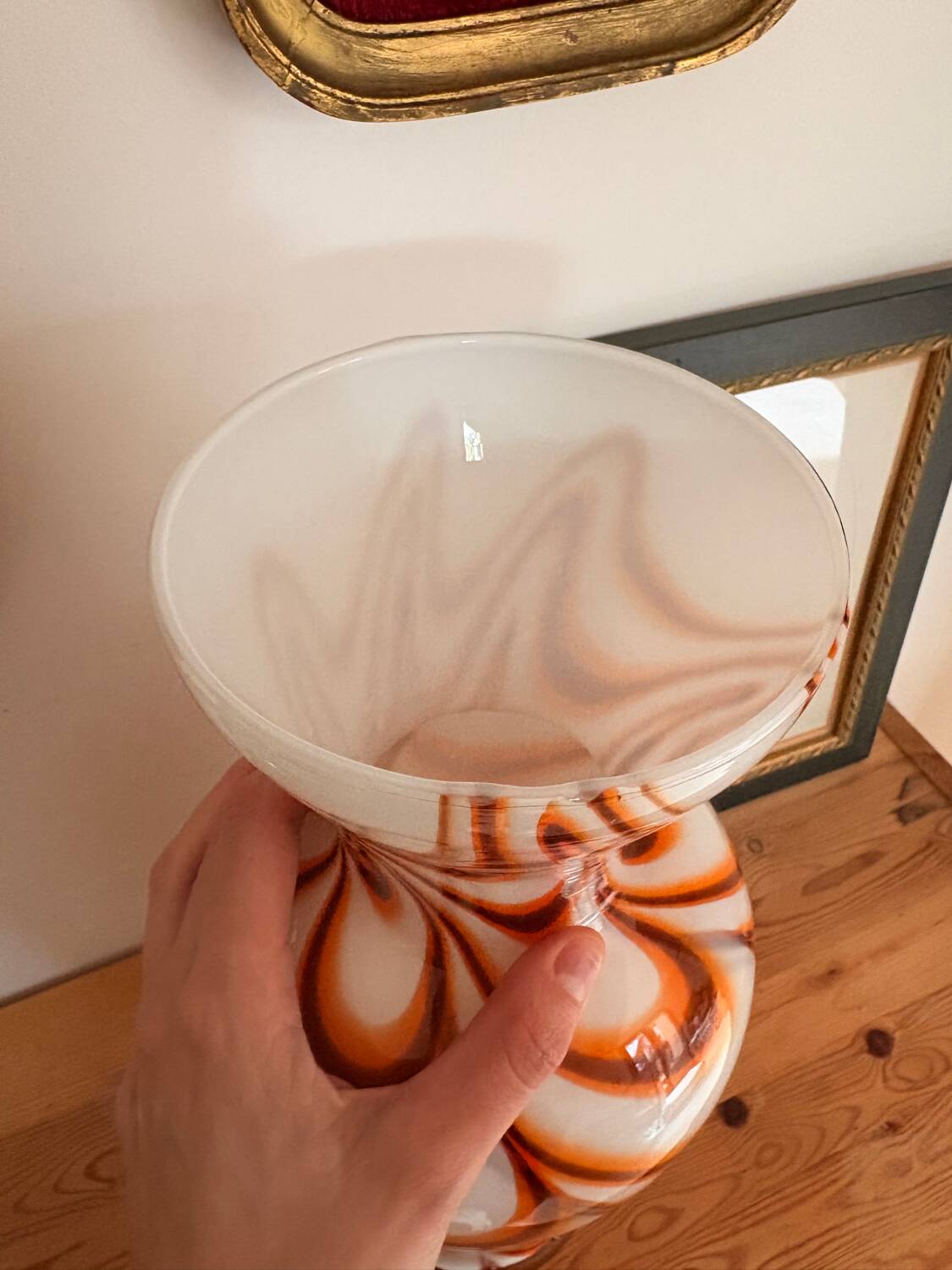 Grand vase en opaline marbrée — Style Pop Art Florentine — Années 7